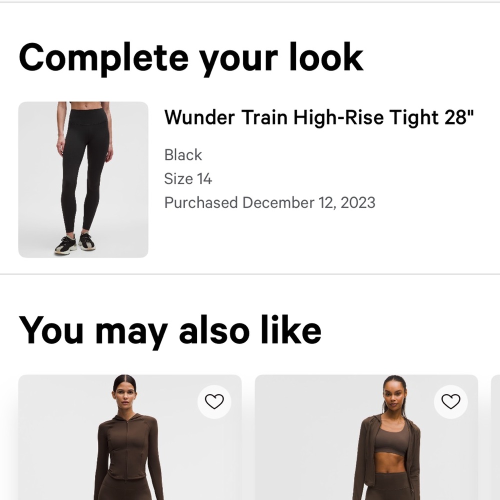 Lululemon Wunder Train High-Rise Tight 28” Leggings – Black (Size 14) - Picture 3 of 3